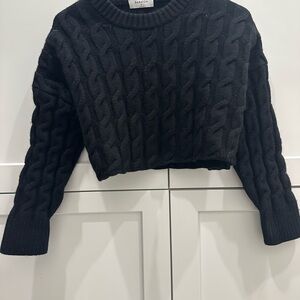 Babaton black Cable Knit Sweater